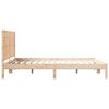 vidaXL Cadre de lit extra long sans matelas 140x210 cm bois massif