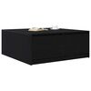 vidaXL Table basse avec tiroirs ch&ecirc;ne noir 100x100x40 cm