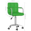 vidaXL Chaises pivotantes &agrave; manger lot de 4 vert similicuir