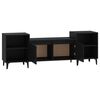 vidaXL Meuble TV Noir 160x35x55 cm Bois d'ing&eacute;nierie