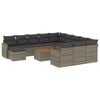 vidaXL Patio Sofa Set 11 place Grey