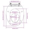 vidaXL Abattant WC &agrave; fermeture en douceur Blanc Ovale