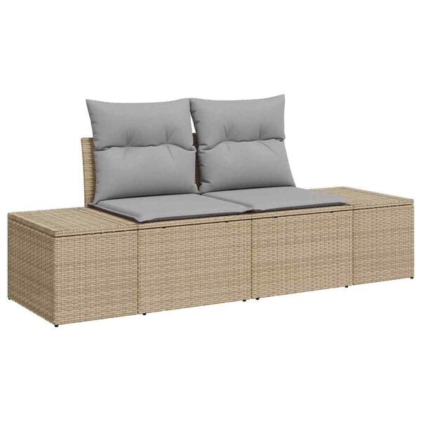 vidaXL Ensemble de salle à manger pour jardin 7 pcs Beige et gris