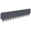 vidaXL Bordure de Pelouse 20 pc 103 x 25 cm Acier Anthracite