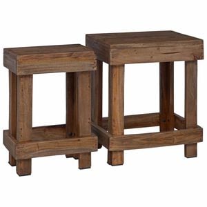 vidaXL Support de Plante 2 pc Marron 70 x 11 x 27 cm Bois d'Acajou