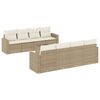 vidaXL Salon de jardin avec coussins 9 pcs beige r&eacute;sine tress&eacute;e