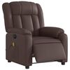 vidaXL Fauteuil de massage inclinable électrique marron similicuir