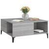 vidaXL Table basse sonoma gris 80x80x36,5 cm bois d'ingénierie