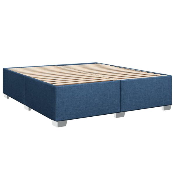 vidaXL Cadre de lit sans matelas bleu 180x200 cm tissu