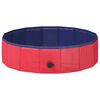 vidaXL Piscine de nage pliable pour chien Rouge 80 x 80 x 20 cm PVC