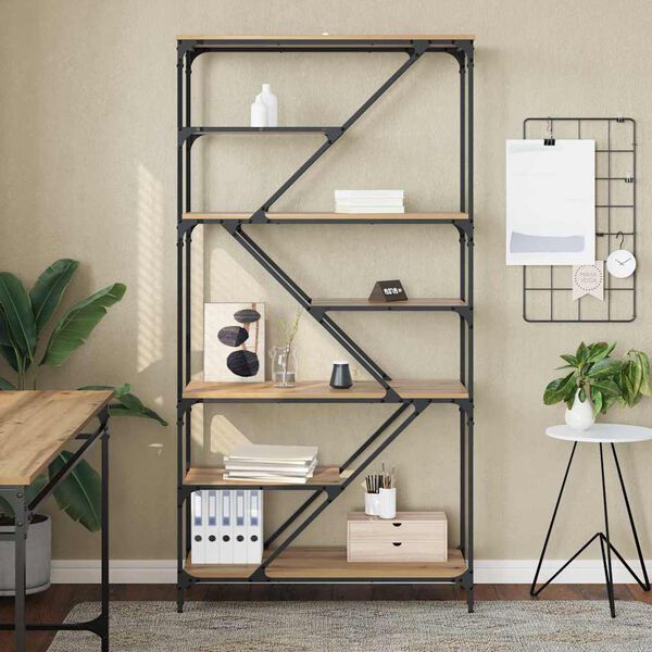 vidaXL &Eacute;tag&egrave;re Ch&ecirc;ne artisanal 91 x 36 x 176 cm Bois d'ing&eacute;nierie