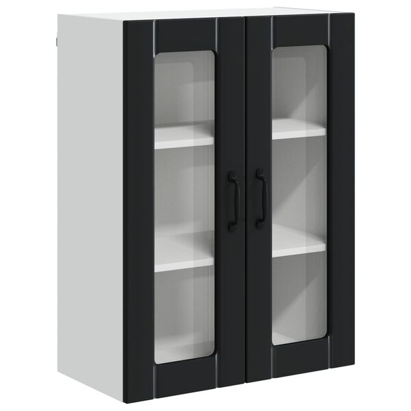 vidaXL Armoire de cuisine Noir 60 x 31 x 80 cm Bois d'ing&eacute;nierie