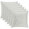 vidaXL Housse de coussin 6 pc HOUTEN Gris clair 40 x 40 cm Flanelle