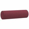vidaXL Ensemble de canap&eacute;s 3 pcs avec coussins rouge bordeaux tissu