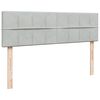 vidaXL Cadre de lit ottoman avec matelas gris clair 140x200 cm velours