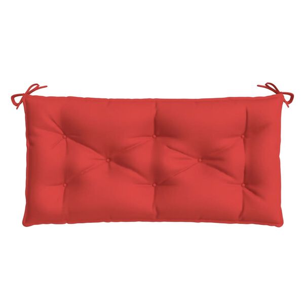 vidaXL Coussin de banc de jardin rouge 100x50x7 cm tissu oxford
