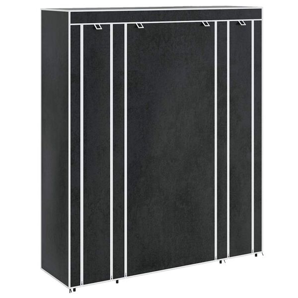 vidaXL Armoire avec compartiments et tiges 45 x 150 x 176 cm Noir