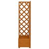 vidaXL Jardinière d'angle en treillis Orange 40x40x150cm Bois de sapin