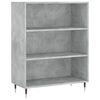 vidaXL Buffet haut Gris b&eacute;ton 69,5x34x180 cm Bois d'ing&eacute;nierie