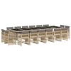 vidaXL Ensemble &agrave; manger de jardin et coussins 17 pcs m&eacute;lange beige
