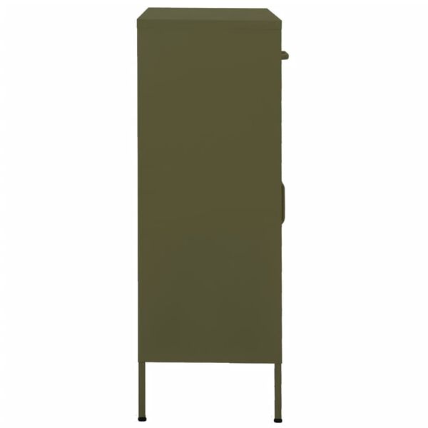 vidaXL Armoire de rangement Vert olive 80x35x101,5 cm Acier