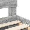 vidaXL Cadre de lit Gris Sonoma 90 x 190 cm Bois de pin massif