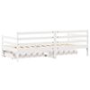 vidaXL Lit de jour et tiroirs sans matelas blanc 90x190 cm bois massif