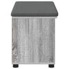 vidaXL Banc d'entr&eacute;e avec coussin Uni Gris Sonoma 80 x 38 x 46 cm