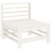 vidaXL Canapés centraux de jardin 2 pcs blanc bois de pin massif