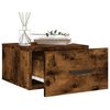 vidaXL Table de chevet murale ch&ecirc;ne fum&eacute; 35x35x20 cm