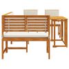 vidaXL Ensemble de banc de jardin 4 pcs Marron Bois d'Acacia Massif