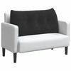 vidaXL Coussin de Dos Noir 100 x 24 x 50 cm Velours