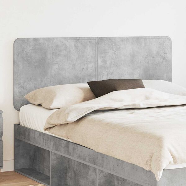 vidaXL T&ecirc;te de lit Gris b&eacute;ton 160 cm Bois d'ing&eacute;nierie