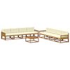 vidaXL Ensemble de canap&eacute;s d'ext&eacute;rieur 9 pcs Naturel et Cr&egrave;me