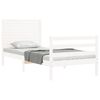 vidaXL Cadre de lit sans matelas blanc bois massif
