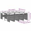 vidaXL Ensemble &agrave; manger de jardin et coussins 9 pcs gris clair rotin