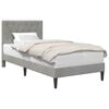 vidaXL Cadre de lit avec t&ecirc;te de lit Gris clair 90 x 190 cm Velours