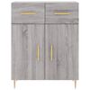 vidaXL Buffet haut Sonoma gris 69,5x34x180 cm Bois d'ing&eacute;nierie