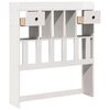 vidaXL Tête de lit avec rangement blanc 75 cm bois massif de pin