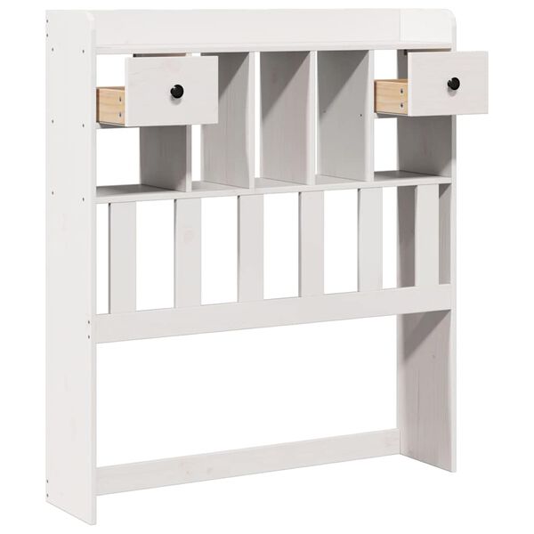 vidaXL Tête de lit avec rangement blanc 75 cm bois massif de pin