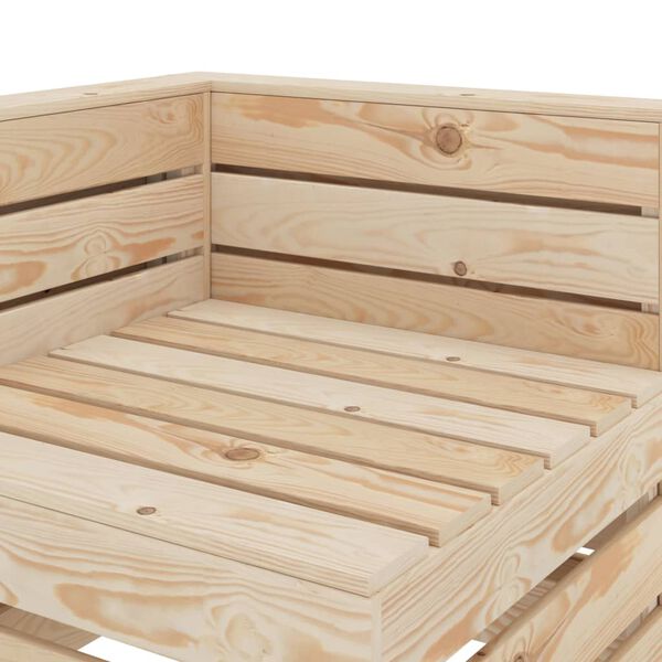 vidaXL Canap&eacute; palette d'angle de jardin Bois