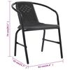 vidaXL Chaises de jardin lot de 6 Rotin plastique et acier 110 kg