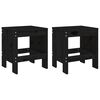 vidaXL Ensemble de bistrot de jardin 3 pcs noir bois de pin massif
