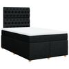 vidaXL Sommier &agrave; lattes de lit avec matelas Noir 120x200 cm Tissu