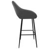 vidaXL Tabourets de bar lot de 2 gris similicuir