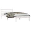vidaXL Cadre de lit Blanc 215,5 x 95,5 x 69,5 cm Bois de Pin Massif