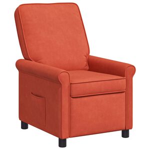vidaXL Fauteuil inclinable Rouge orange 69 x 95 x 101 cm Tissu