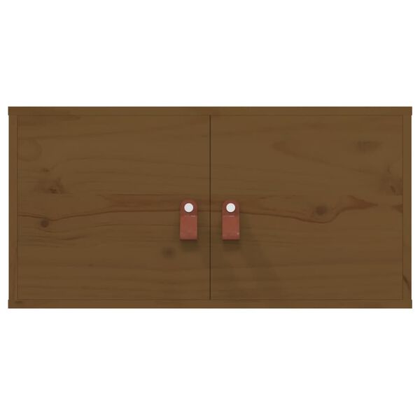 vidaXL Armoires murales 2pcs Marron miel 60x30x30cm Bois de pin massif