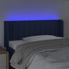 vidaXL T&ecirc;te de lit &agrave; LED Bleu 93x16x78/88 cm Tissu