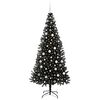 vidaXL Sapin de No&euml;l avec 300 LED avec support Noir 210 cm PVC